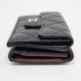 CHANEL シャネル ウォレット 三つ折り財布 ココマーク マトラッセ キャビアスキン 31番台 財布 ブラック eco2238