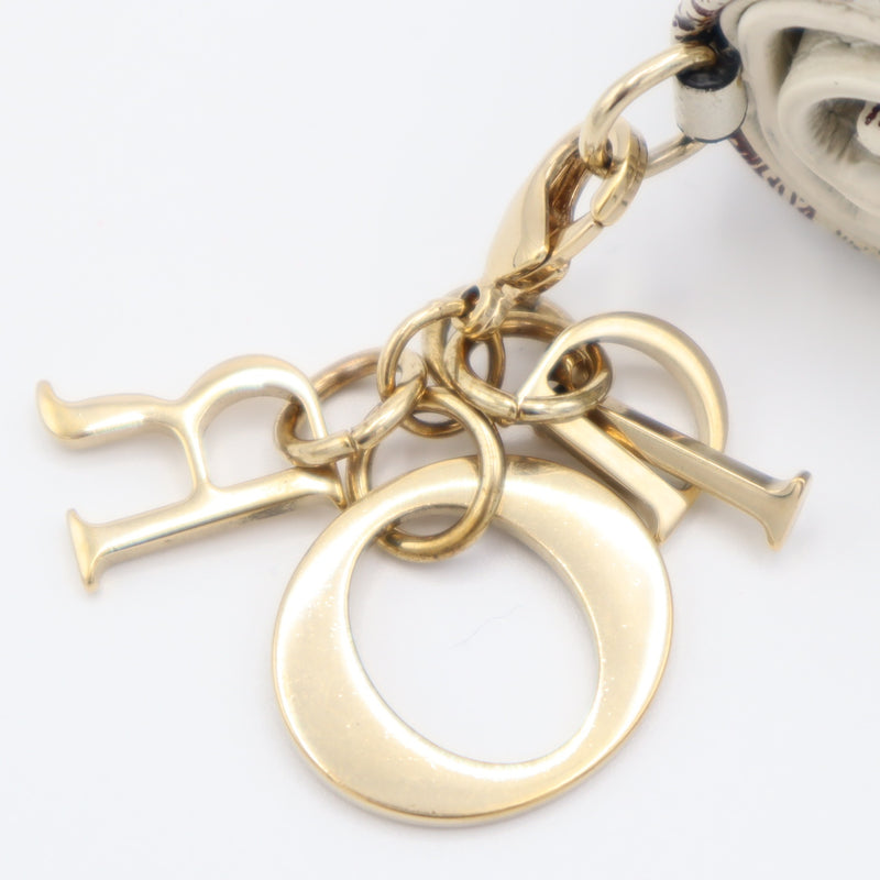 Christian Dior クリスチャンディオール トワルドゥジュイ 三つ折り財布 ミニウォレット 猿 アイボリー 21K82-1