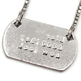 Christian Dior ディオール ネックレス プレート ドッグタグ シルバーカラー 約9.5g アクセサリー H1685