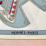 HERMES エルメス カレ90 Tapis de Selle タピ・ドゥ・セル ピンク シルク100％ 箱 服飾小物 H21500