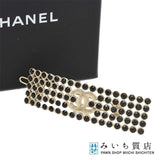 CHANEL シャネル バレッタ ラインストーン ブラック ヘアアクセサリー 箱有 23k340-9