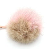 FENDI フェンディ チャーム ファー ポンポン バッグチャーム アクセサリー ブラウン ピンク 箱有 H7296