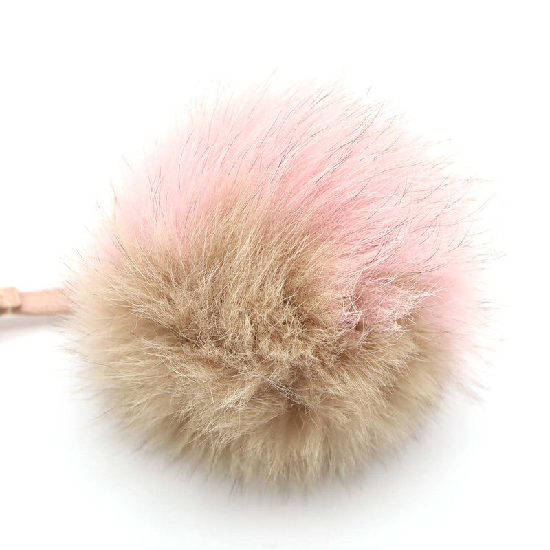 FENDI フェンディ チャーム ファー ポンポン バッグチャーム アクセサリー ブラウン ピンク 箱有 H7296