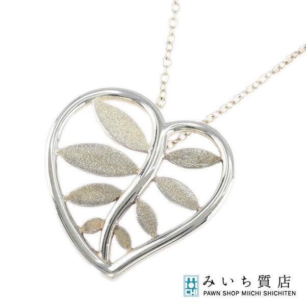 TIFFANY&Co. ティファニー ネックレス ハート リーフ 925 約2.3g アクセサリー H19980