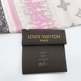 LOUIS VUITTON ルイヴィトン LV バンドー M75044 モノグラム マップ スカーフ ライトグレー ピンク 服飾小物 25k1037-6