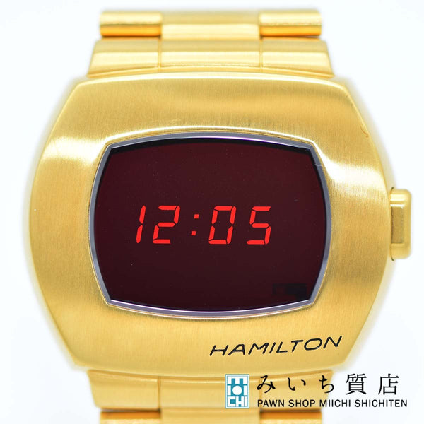 腕時計 稼働 ハミルトン HAMILTON H524240 1970本限定 パルサー PSR クォーツ ゴールド色 H11903