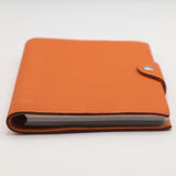 HERMES エルメス ユリスPM 手帳カバー ノートカバー レザー オレンジ H25552