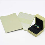 仕上済 VanCleef&Arpels ヴァンクリーフ&アーペル VCA ペルレ クルール ピアス Au750 マラカイト 9.3g ケース・保証書 24k703-1