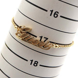 GUCCI グッチ シグネチャーロゴ ブレスレット GP アクセサリー ゴールドカラー 箱 袋 26k894-3