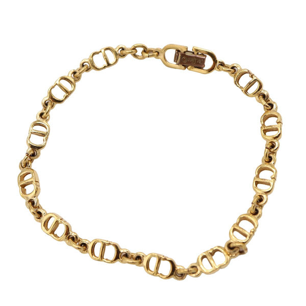Christian Dior クリスチャンディオール ブレスレット CDロゴ ゴールドカラー アクセサリー レディース eco286