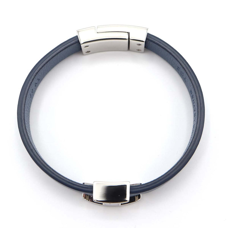 TOD'S トッズ Tタイムレス ブレスレット ブルー メンズ 17cm アクセサリー 箱有 ok994