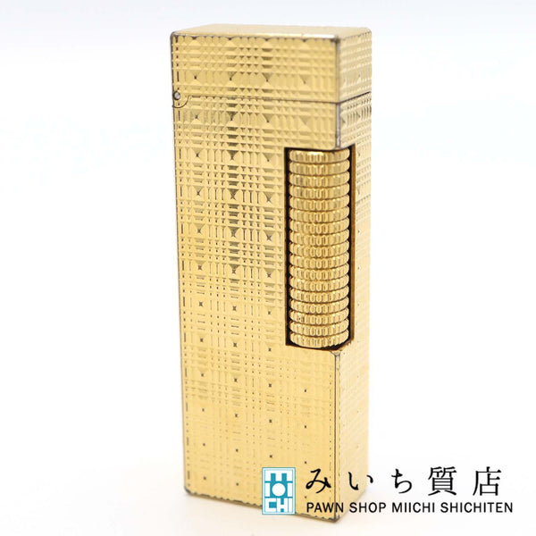 dunhill ダンヒル ガスライター US RE24163 ゴールドカラー ローラー式 喫煙具 着火未確認 箱有 M988