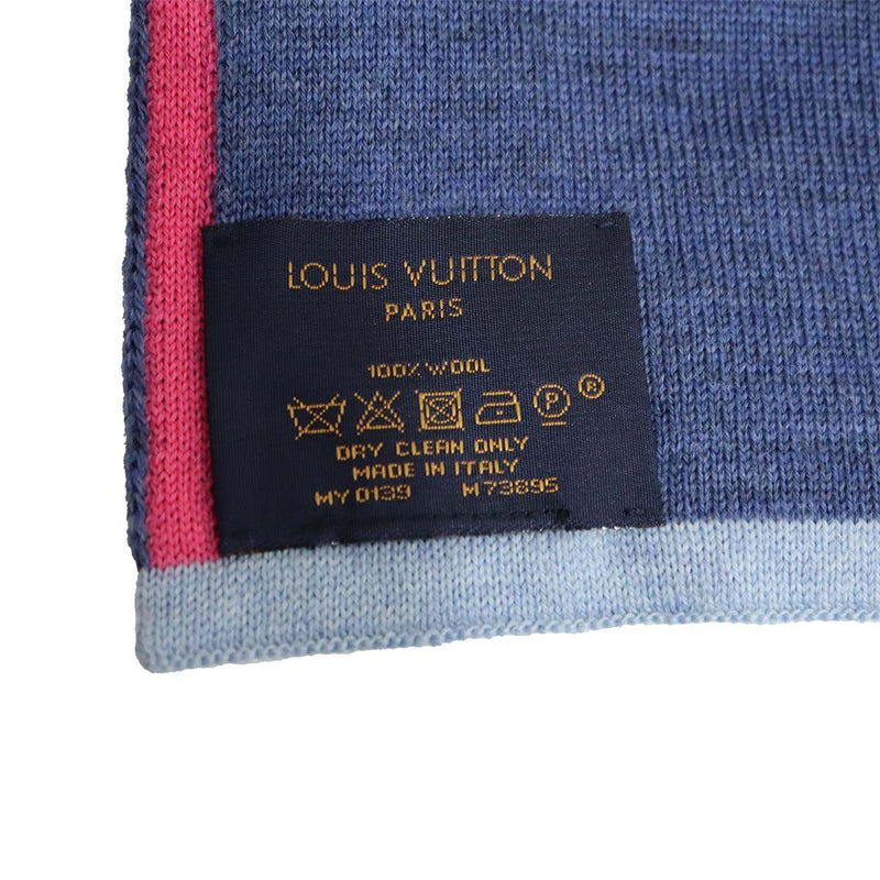 LOUIS VUITTON ルイヴィトン LV マフラー M73895 エシャルプ・ジャイアントポップ ウール100％ リバーシブル 箱有 M4393