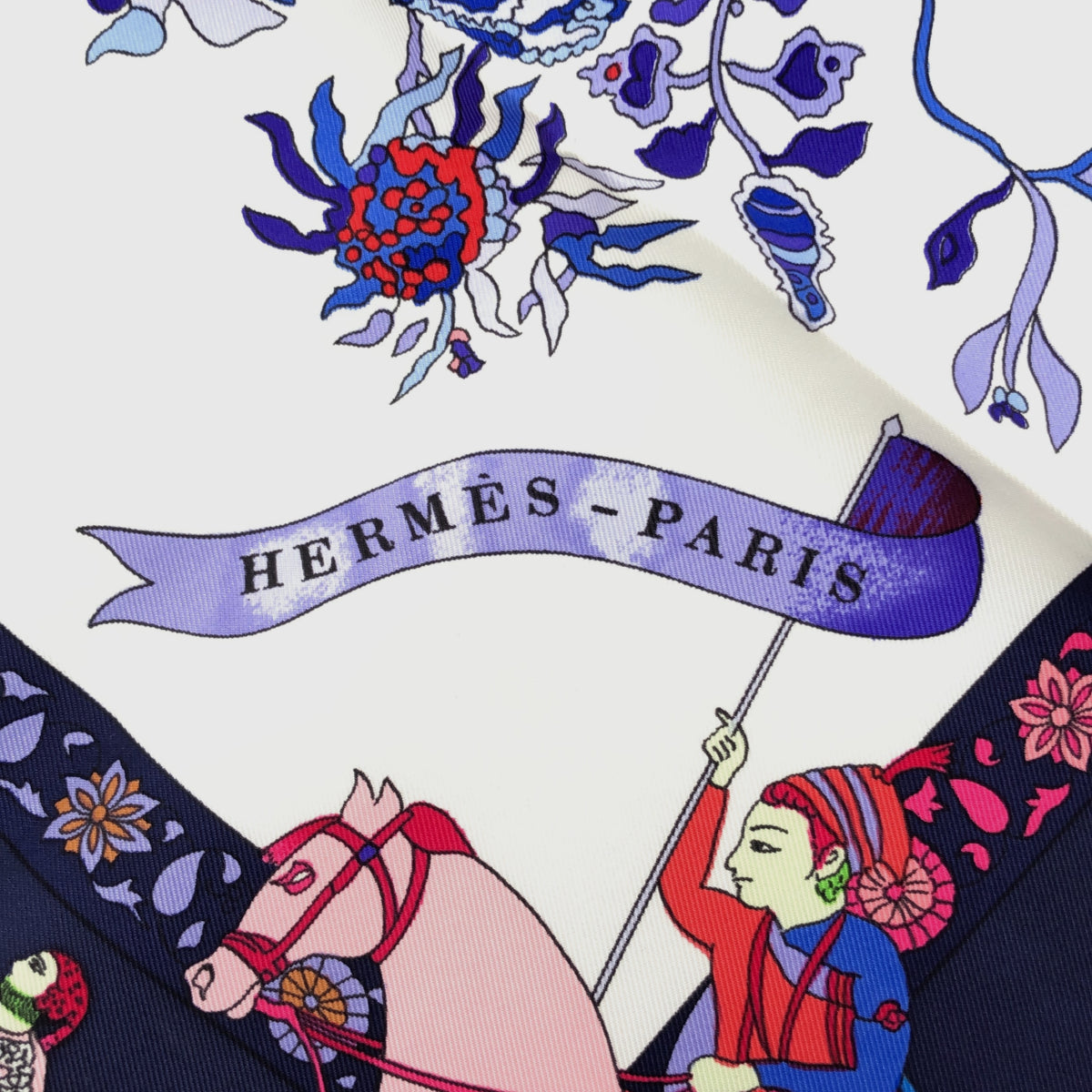 美品 HERMES エルメス カレ90 fantaisies indiennes 眩惑のインド