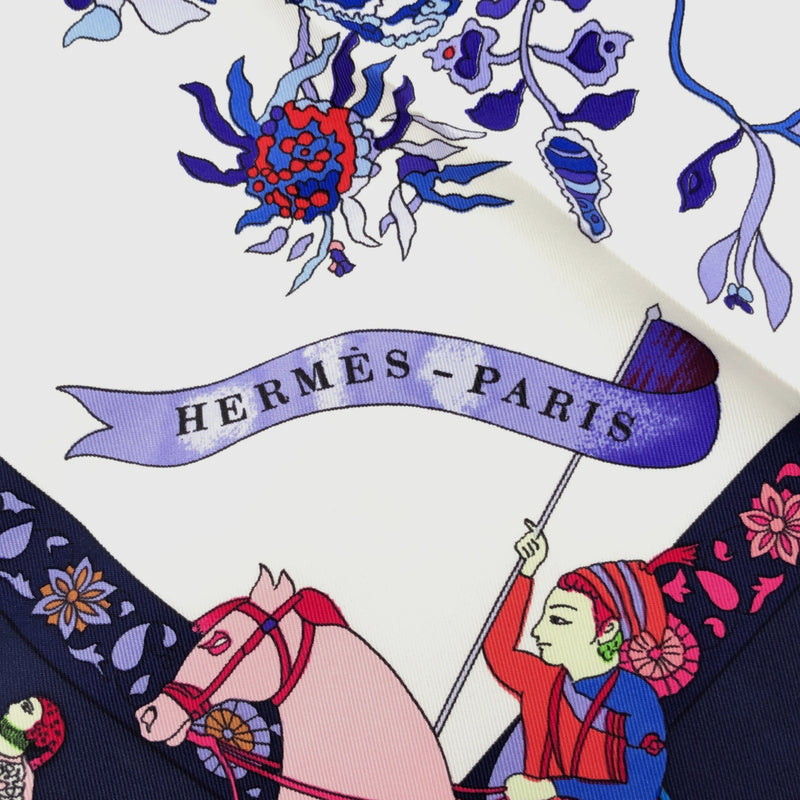美品 HERMES エルメス カレ90 fantaisies indiennes 眩惑のインド