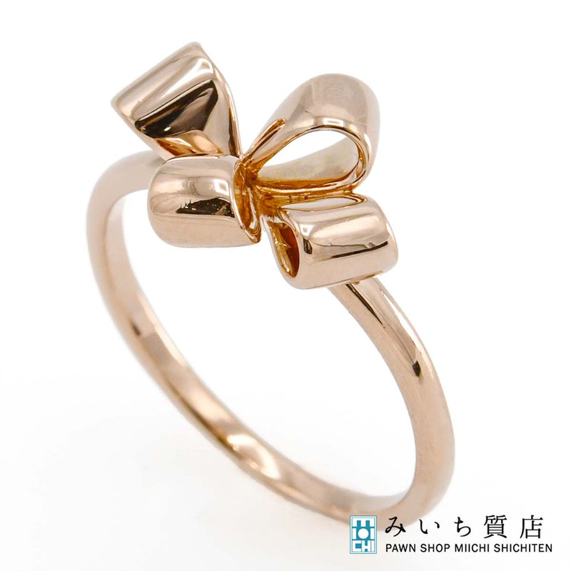 仕上済 TASAKI タサキ ウララ リング サクラゴールド リボン 指輪 SG750 12.5号 3.2g アクセサリー H18641