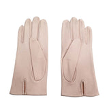 HERMES エルメス レザーグローブ ピンクベージュ ラムスキン Hロゴ 7 1/2 レディース 箱 H22364