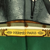 エルメス HERMES スカーフ カレ90  NAPOLEON ナポレオン グリーン 緑 シルク 馬 24k316-2