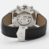 稼働 腕時計 TAG Heuer タグホイヤー カレラ キャリバー16 CV2A1AB 自動巻 黒色文字盤 レザーバンド 箱・ギャラ 22s115-1