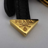 PRADA プラダ ファーチャーム 尻尾 しっぽ ボーダー ピンク×ブラック バッグチャーム キーホルダー ok1834