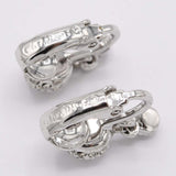 Christian Dior クリスチャンディオール イヤリング ラインストーン シルバーカラー アクセサリー レディース H12294