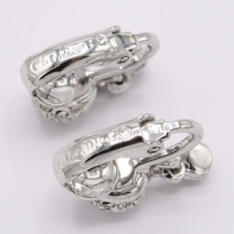 Christian Dior クリスチャンディオール イヤリング ラインストーン シルバーカラー アクセサリー レディース H12294