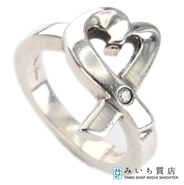 TIFFANY&Co. ティファニー リング ラビングハート 6.5号 シルバー 925 約5g ダイヤ アクセサリー H6806