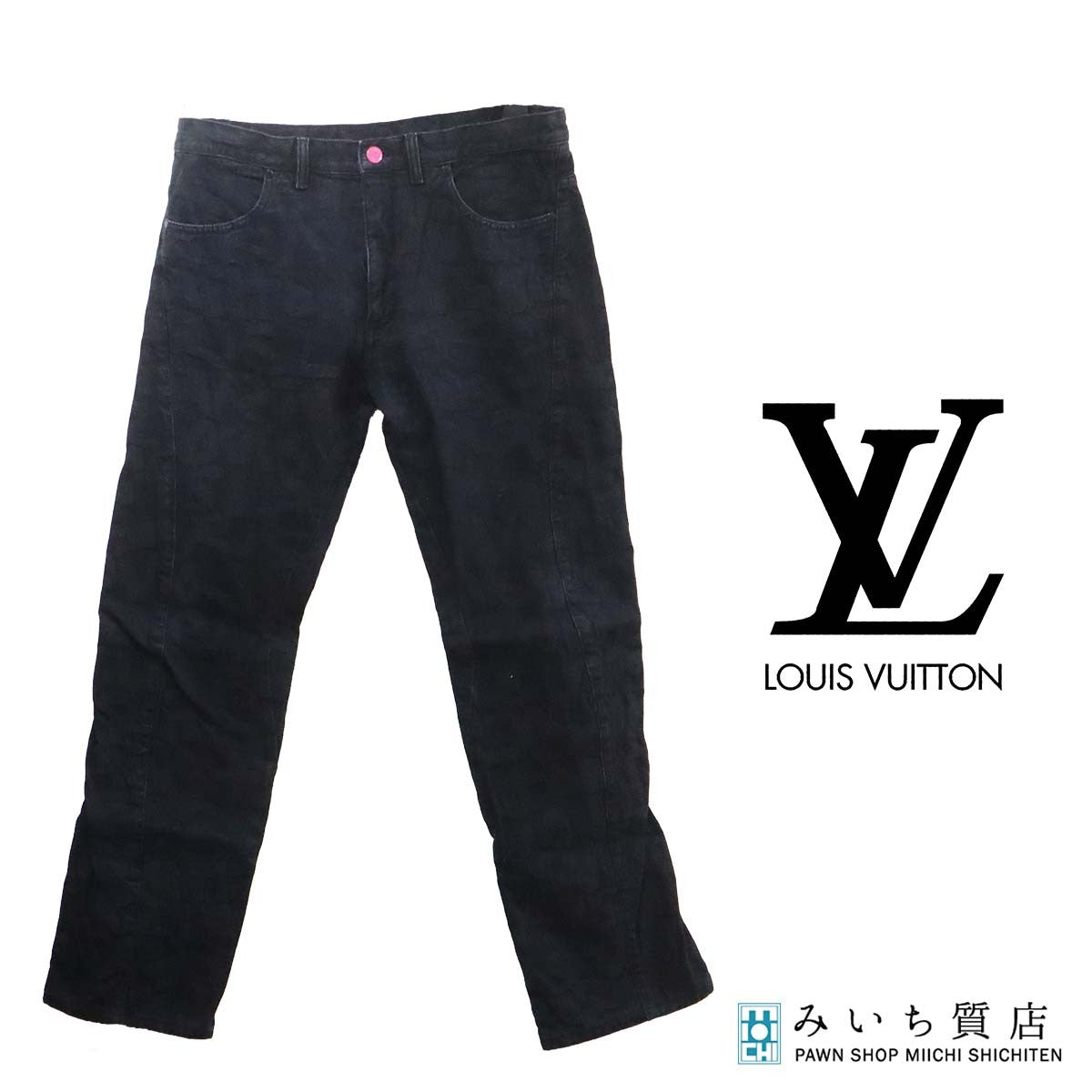 LOUIS VUITTON ルイヴィトン グラフィティ ジーンズ ブラック サイズ40