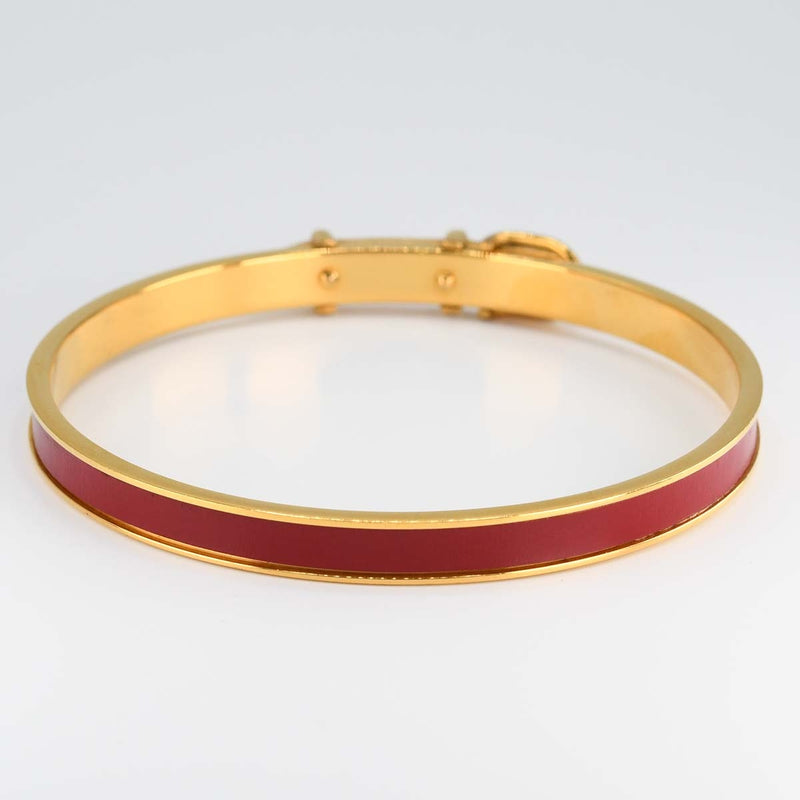 HERMES エルメス バングル ジャンピング レッド系 約24.2g ゴールドカラー アクセサリー H18770