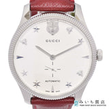 未使用 タグあり 稼働 腕時計 GUCCI グッチ 126.3 YA126346 自動巻 シルバー色文字盤 箱・内ケース ok1863