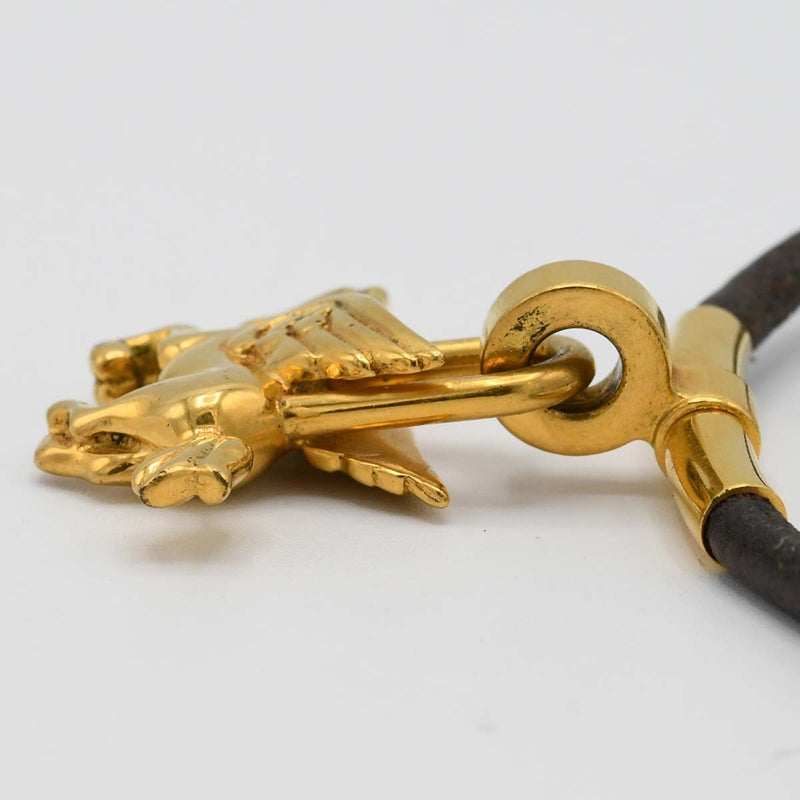 HERMES エルメス チョーカー ペガサス カデナ ゴールドカラー ネックレス アクセサリー eco94