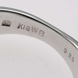 仕上済 Ponte Vecchio ポンテヴェキオ PV リング 約5.5号 K18WG D0.23 3.4g ジュエリー H1334