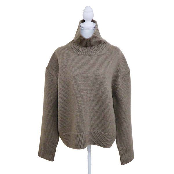 CELINE セリーヌ セーター グレー トープカラー 23GO4/6394 カシミヤ100 サイズS 25k943-8