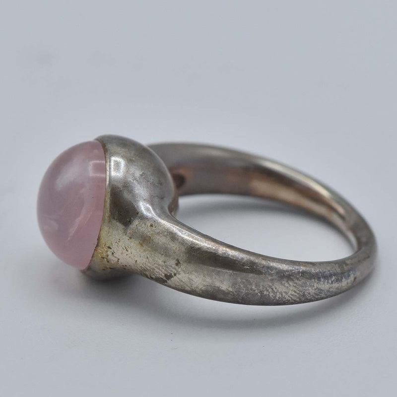 GEORG JENSEN ジョージジェンセン リング 458 7号 ローズクォーツ シルバー 925 7.6g アクセサリー H12642