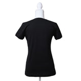 DOLCE&GABBANA ドルチェ&ガッバーナ ドルガバ スパンコール バラ 薔薇 半袖 Tシャツ レディース サイズ40 ブラック 25k167-77