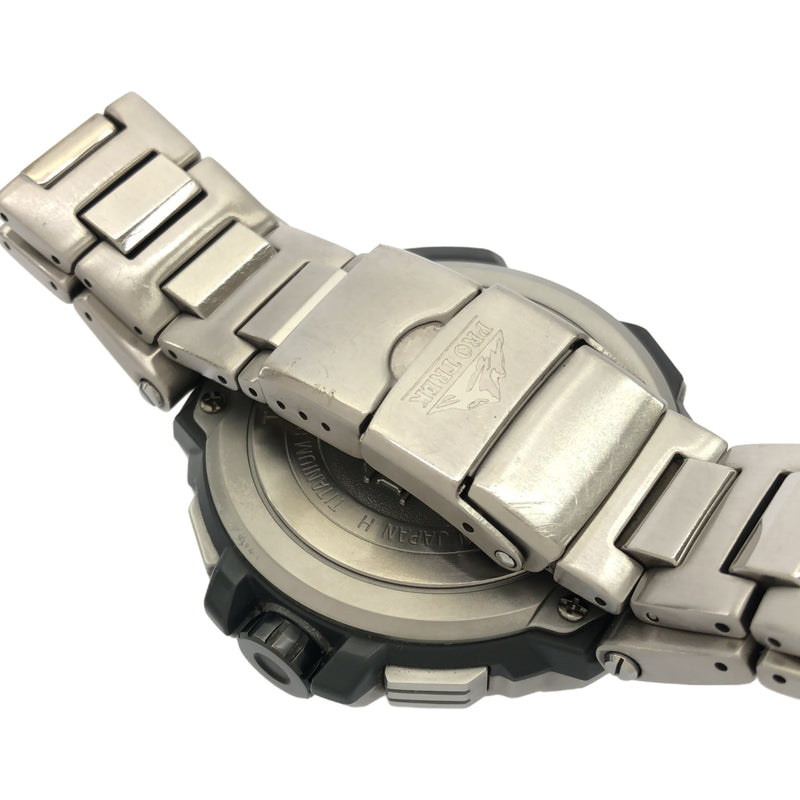 腕時計 稼働 CASIO カシオ PRX7000T プロトレック 電波ソーラー  黒色文字盤 H3624