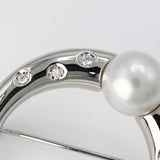 仕上げ済 MIKIMOTO ミキモト ブローチ K18 10g パール ダイヤモンド ジュエリー H9423