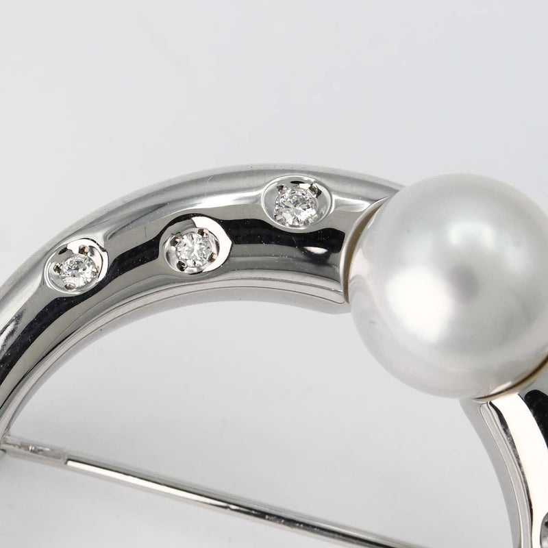仕上げ済 MIKIMOTO ミキモト ブローチ K18 10g パール ダイヤモンド ジュエリー H9423