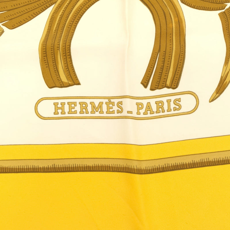 HERMES エルメス スカーフ カレ90 Tigre Royal 王者の虎 イエロー シルク100％ 服飾小物 H18811