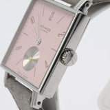 稼働 腕時計 NOMOS ノモス テトラ TETRA DIE WILDENTSCHL OSSENE 476 手巻き ピンク色文字盤 箱保 H21395