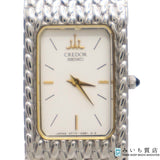 稼働 腕時計 SEIKO セイコー CREDOR クレドール 2F70-5341 クォーツ 白色文字盤 付属品 2026.8電池交換 H24454