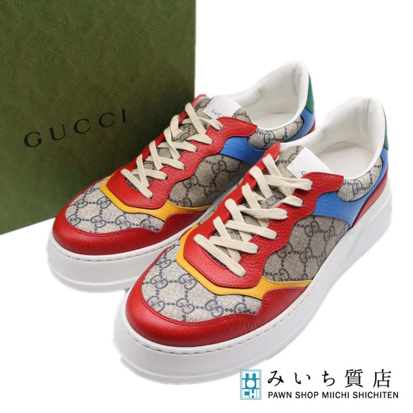 未使用 GUCCI グッチ スニーカー 726828 11 1/2 30.5cm ローカットスニーカー GG マルチカラ－メンズ 靴 25k813-4-1