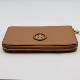 TORY BURCH トリーバーチ ウォレット ラウンドジップ レザー 長財布 ブラウン H7572