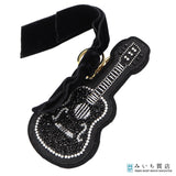 MIU MIU ミュウ ミュウ ギター キーホルダー チャーム ブラック系 アクセサリー 19k47-3