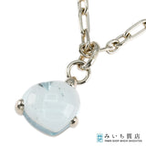 仕上済 Pomellato ポメラート ネックレス グリフハートペンダント K18 750 ブルートパーズ 約31.6g ジュエリー 25k201-1