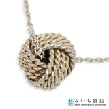 TIFFANY＆Co. ティファニー ネックレス サマセット ツイストノット メッシュボール 925 シルバー 約2.2g アクセサリー 箱有 M3804