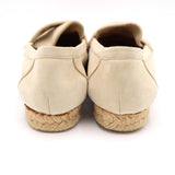 HERMES エルメス パンプス 38 スウェード ホワイト系 レディース 靴 H20374