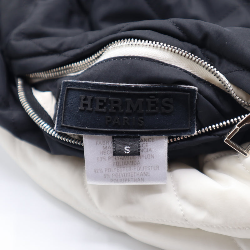 HERMES エルメス ジャケット リバーシブル S ブラック×ホワイト レディース 服 H21045