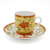 HERMES エルメス SIESTA シエスタ デミタス 花と蝶 カップ＆ソーサー 2客セット 食器 26k270-4