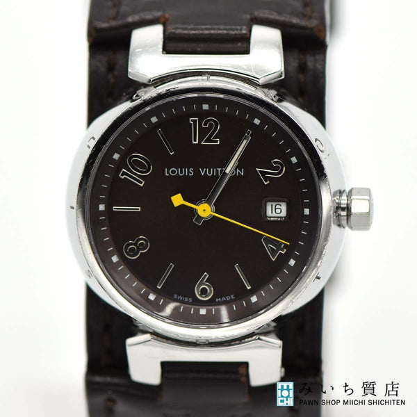 稼働 腕時計 LOUIS VUITTON ルイヴィトン LV タンブール CZ3821 Q1211 クォーツ QZ デイト ブラウン系文字盤 ok214